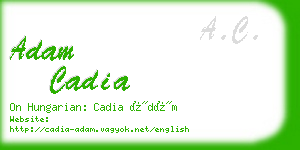 adam cadia business card